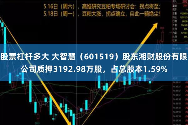 股票杠杆多大 大智慧（601519）股东湘财股份有限公司质押3192.98万股，占总股本1.59%