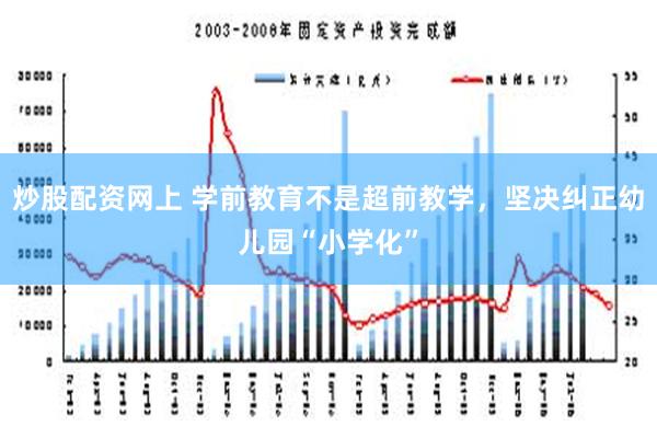 炒股配资网上 学前教育不是超前教学，坚决纠正幼儿园“小学化”