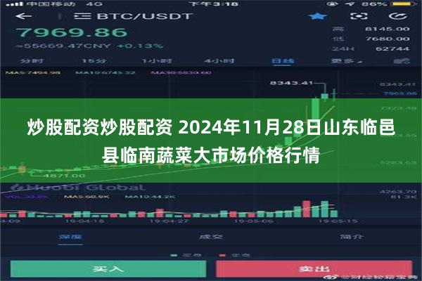 炒股配资炒股配资 2024年11月28日山东临邑县临南蔬菜大市场价格行情